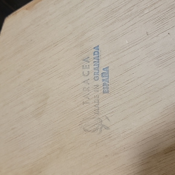 Vintage Octagonal Inlaid Wood Trivet/Wall Decor - Picture 5 of 5